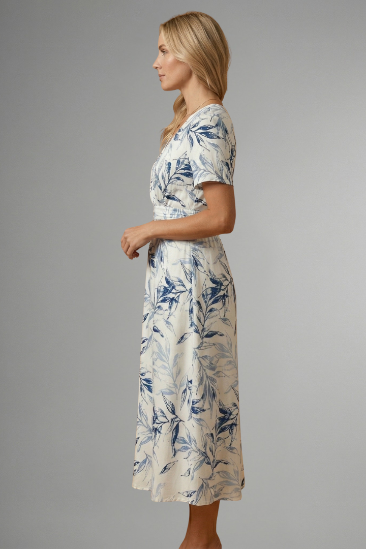 Paige | Floral Print V-Neck Midi Dress