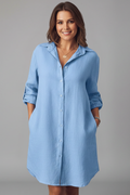 Josephine | Turned Collar Button-Front Midi Dress