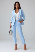 Greta | Buttoned Jacket & Straight-Leg Trouser Co-ord Set