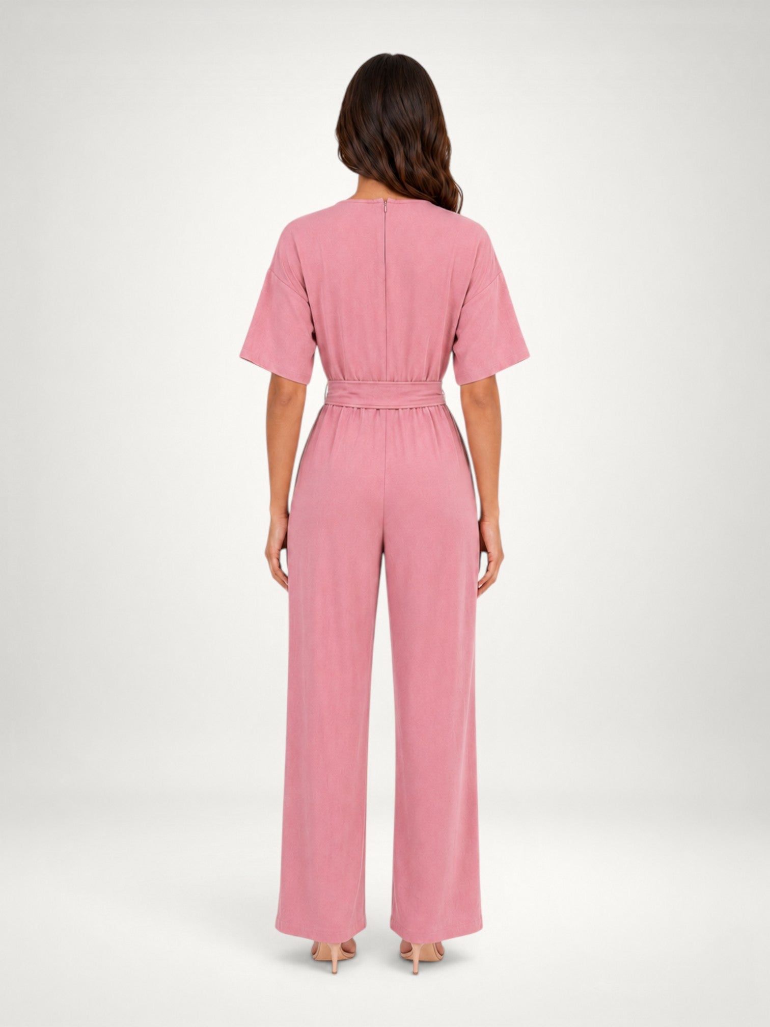 Ximena | Tie Waist Wide-Leg Jumpsuit