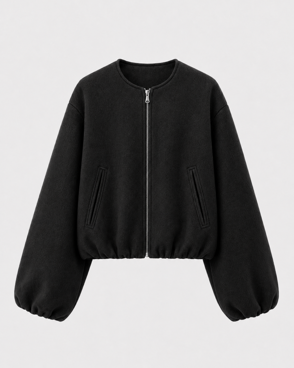 Opal | Cropped Wool Blend Bomber Jacket