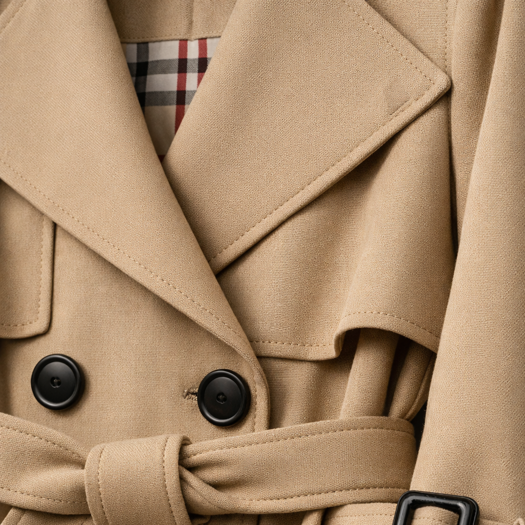 Nina | Belted Tailored Long Trench Coat