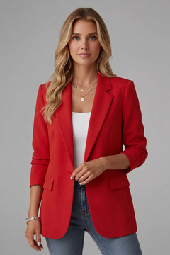 Talia | Notched Lapel Single Button Blazer
