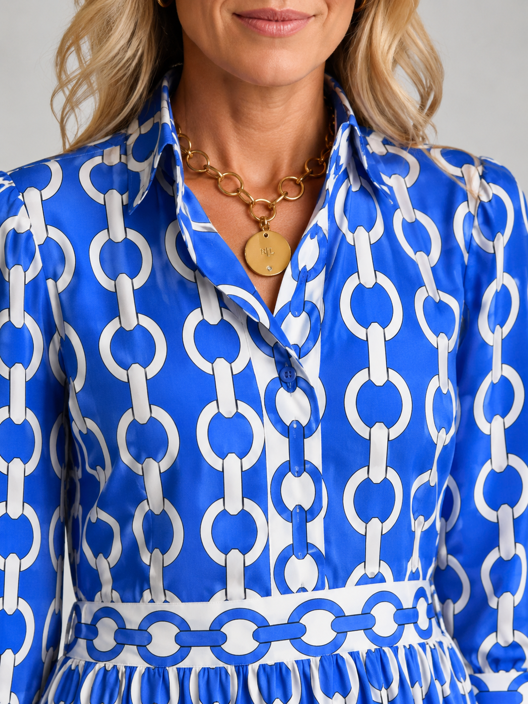 Blair | Chain Print Relaxed Midi Dress