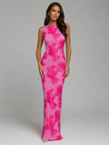 Imogen | Floral Embroidered Sleeveless Maxi Dress