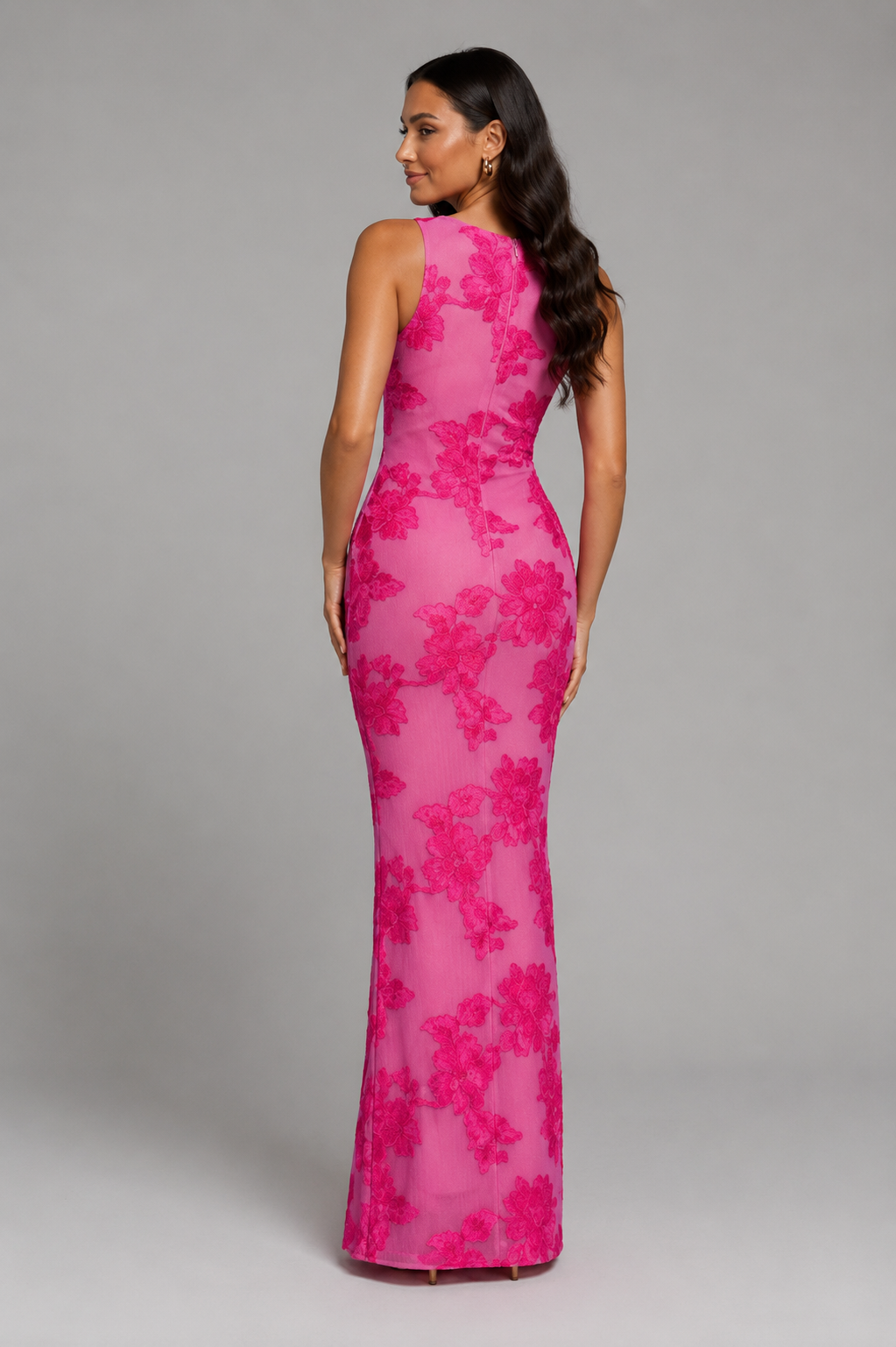 Imogen | Floral Embroidered Sleeveless Maxi Dress