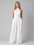 Tatum | Halter Neck Wide Leg Jumpsuit