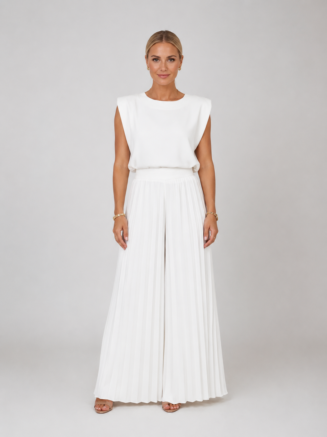 Zara | Pleated Wide-Leg Trouser Set