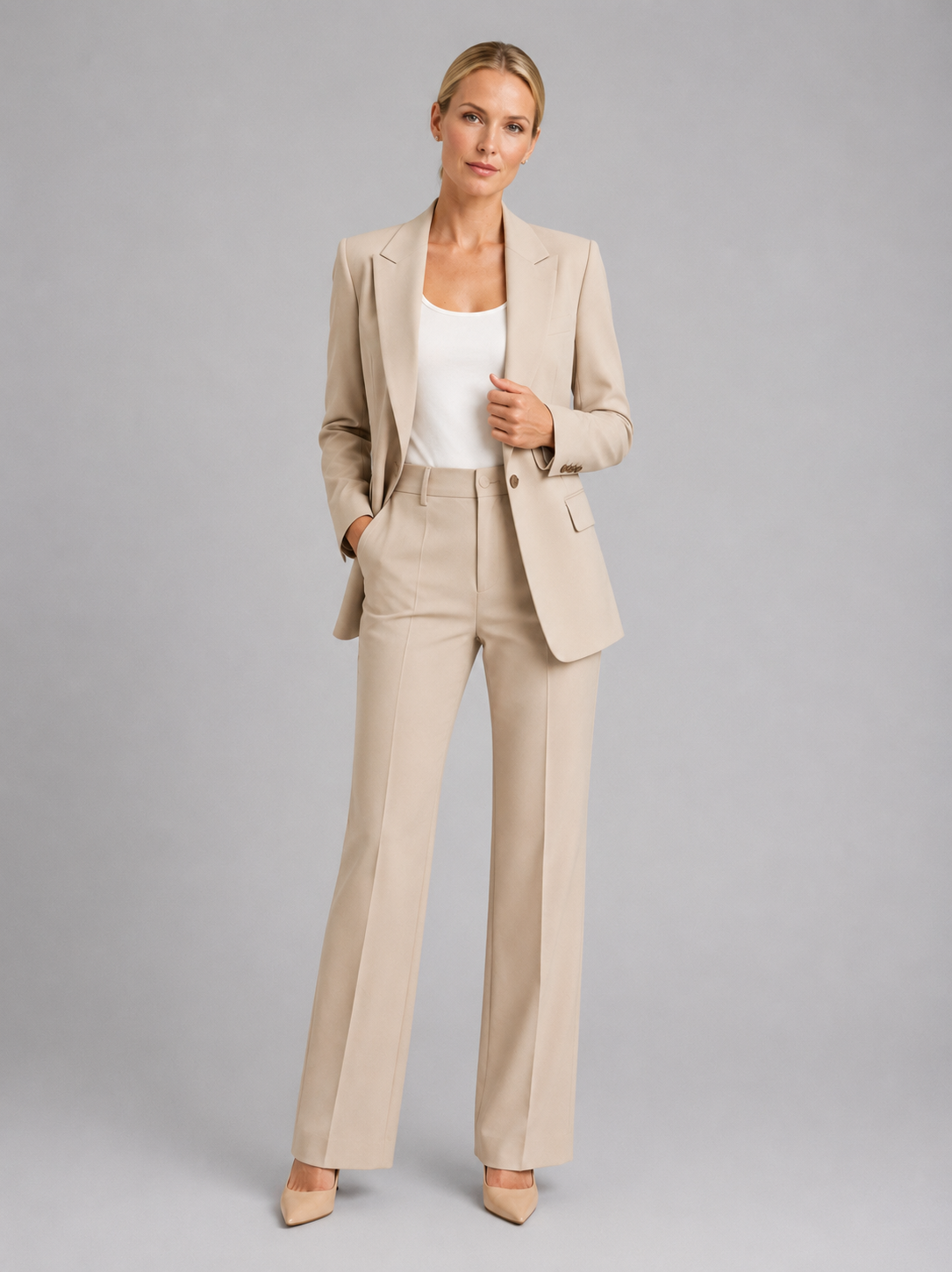 Linnea | Tailored Blazer & High-Waist Trousers Set