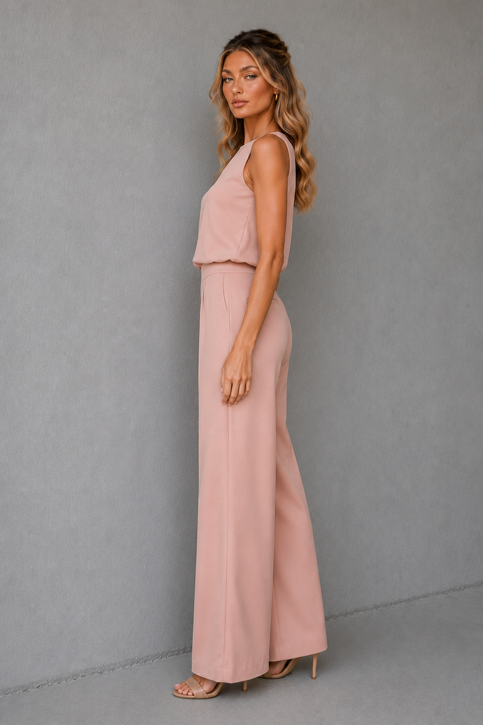 Savannah | Sleeveless Wide-Leg Casual Jumpsuit