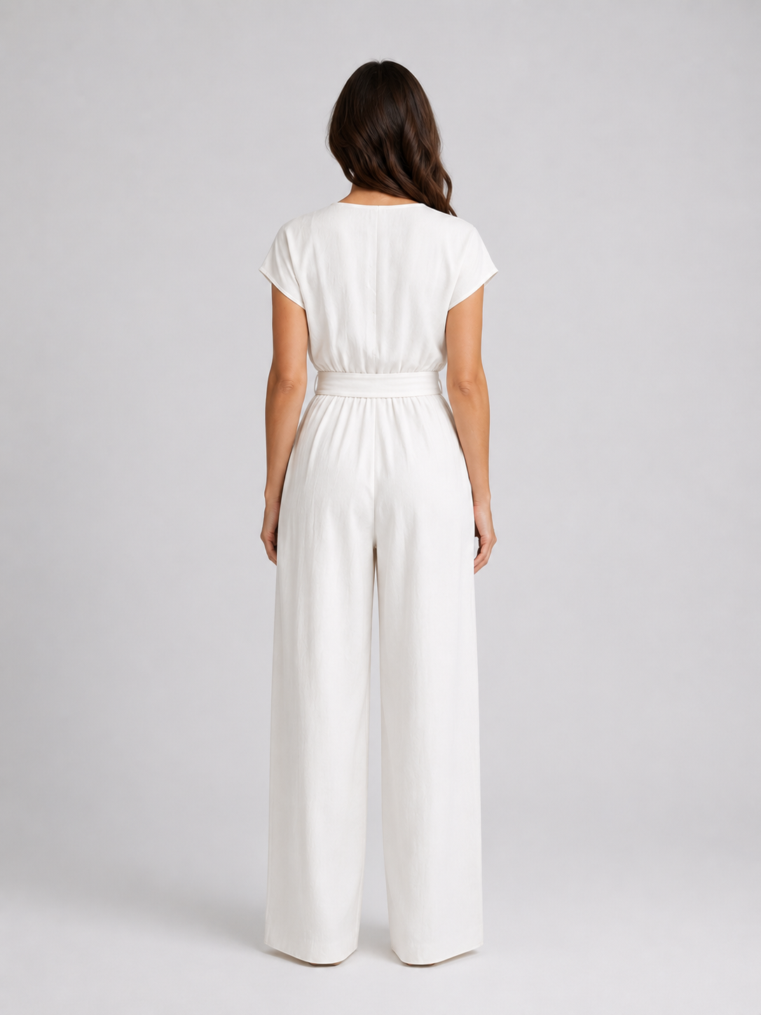 Naia | Relaxed Tie Waist Wide Leg Jumpsuit