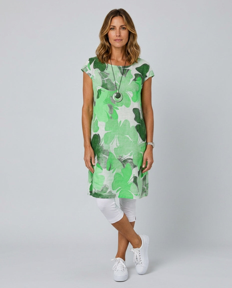 Elisa | Relaxed Fit Short Sleeve Mini Dress