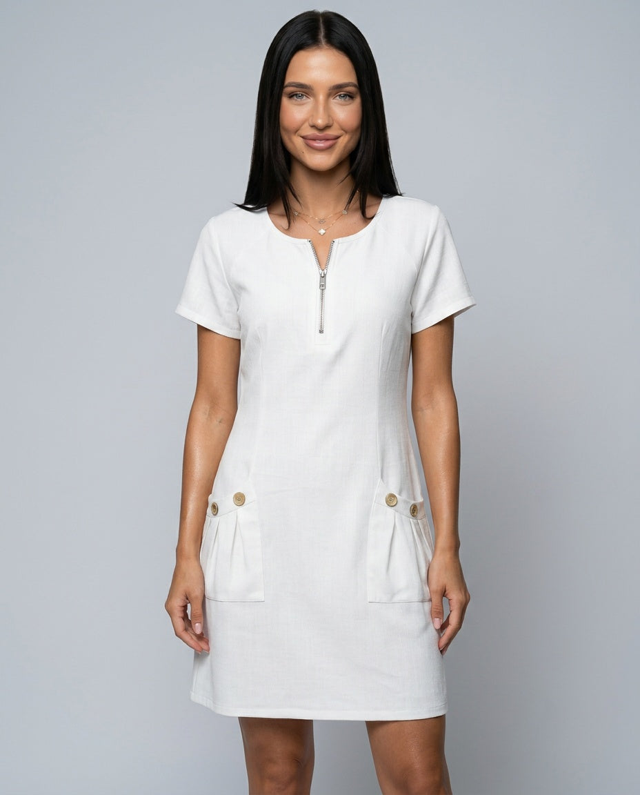 Lorena | Casual Mini Dress with Pockets
