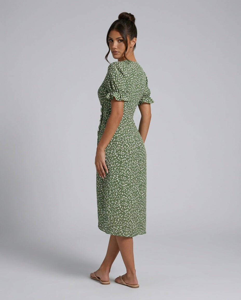 Savannah | Floral Print Midi Dress