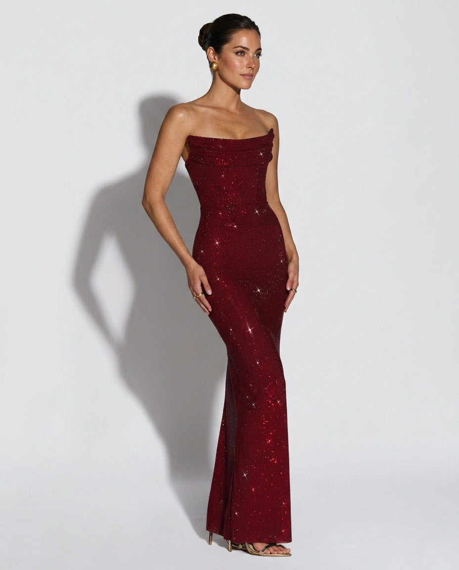 Mirabella | Lace-Trim Sleeveless Maxi Dress