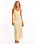 Elara | Yellow Lace Maxi Dress