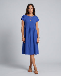 Colette | Short Sleeve Side Pocket Midi Dress