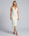 Willa | Sequin Tassel Halter Neck Midi Dress