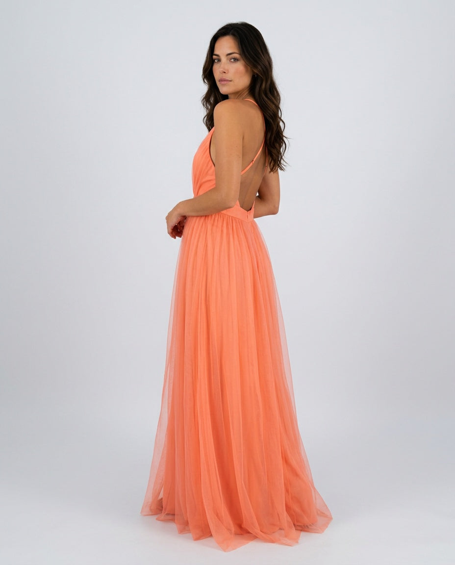 Josephine | Open Back Spaghetti Strap Maxi Dress
