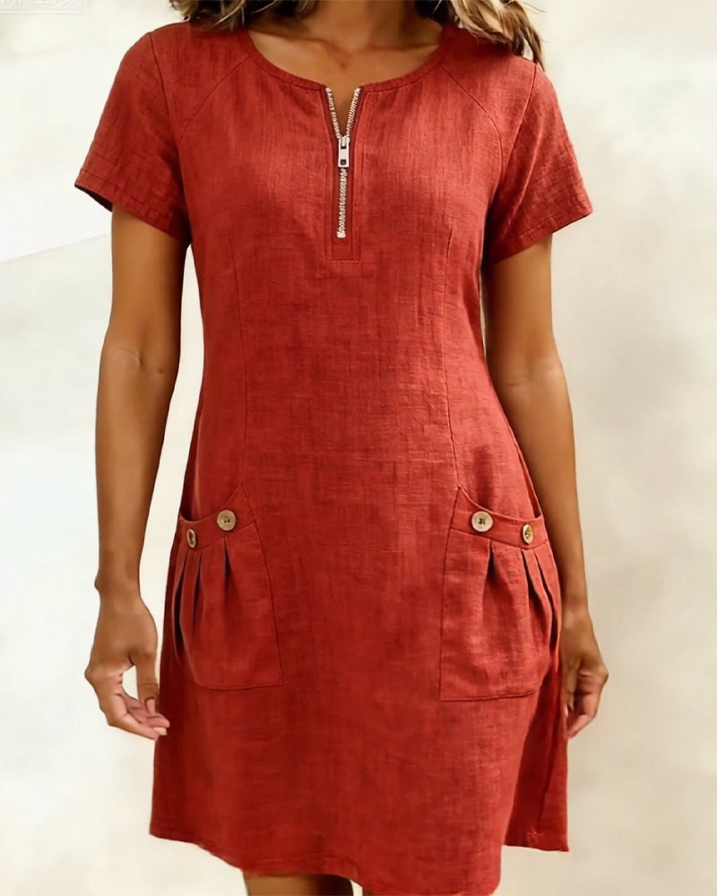 Lorena | Casual Mini Dress with Pockets