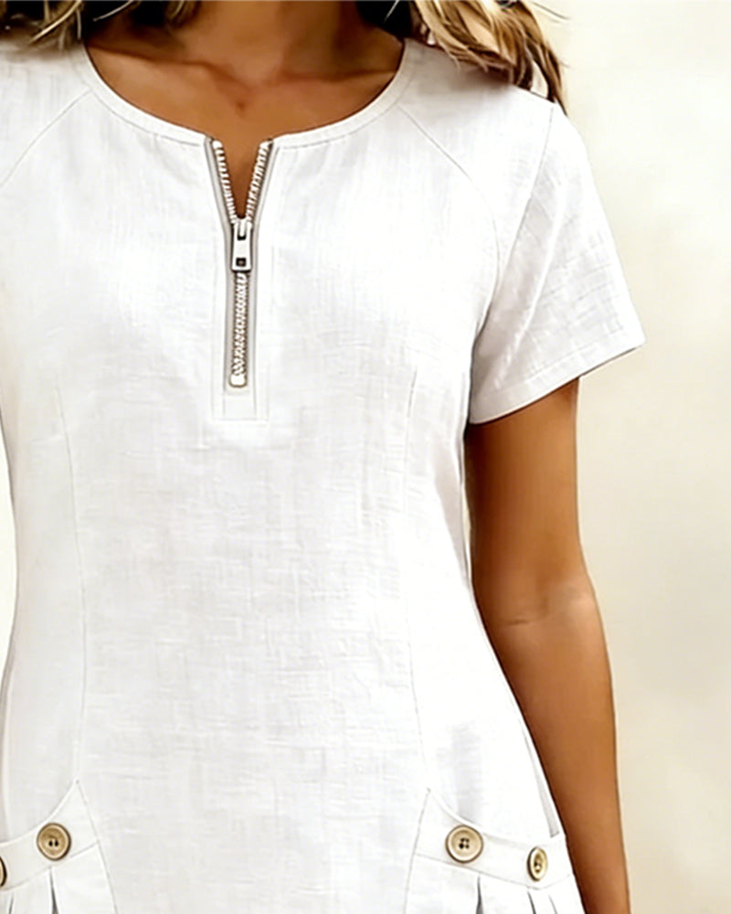 Lorena | Casual Mini Dress with Pockets