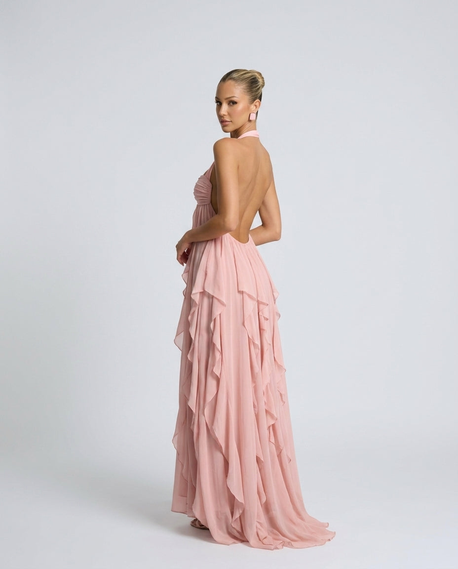 Ada | Ruffled Wedding Guest Maxi Dress
