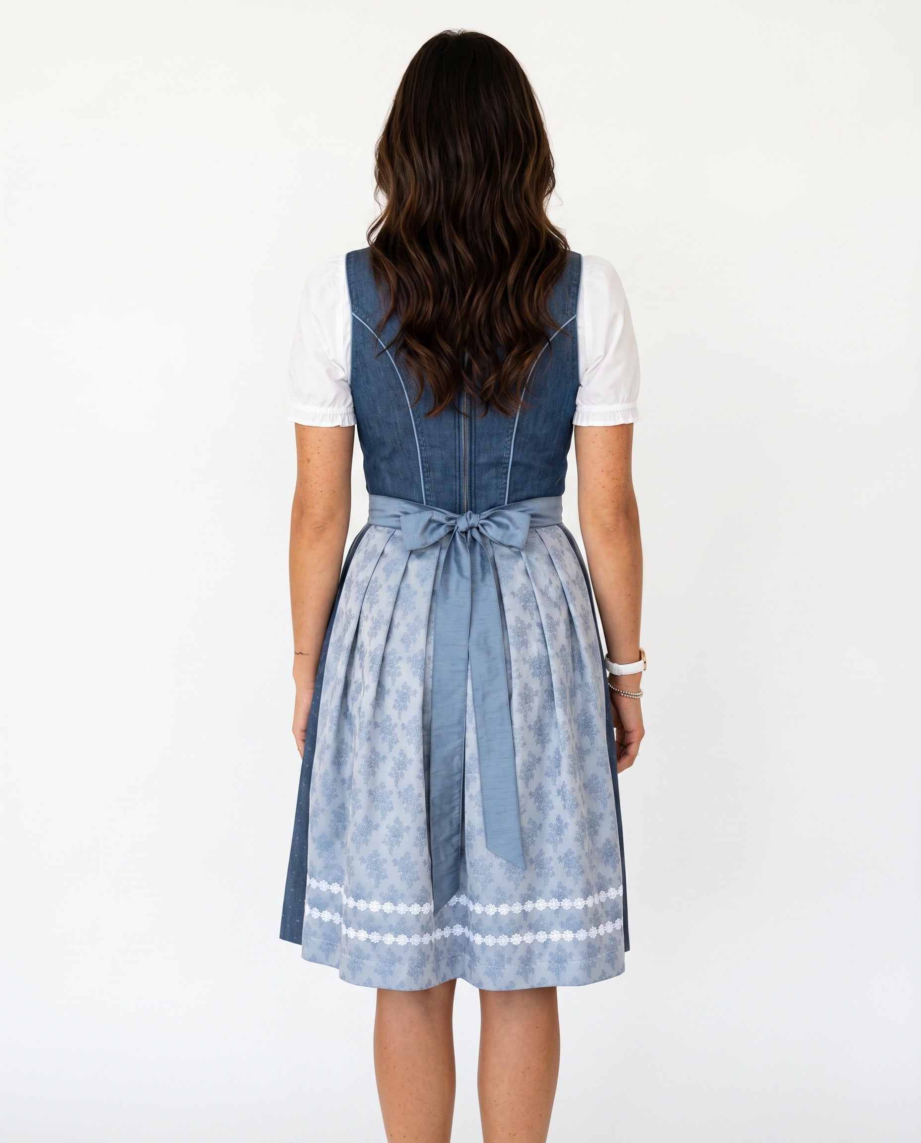 Blair | Traditional Dirndl Midi Dress Set with Apron & Blouse