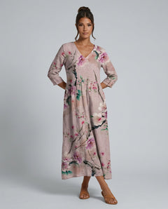 Bianca | Flowy V-Neck Floral Summer Maxi Dress