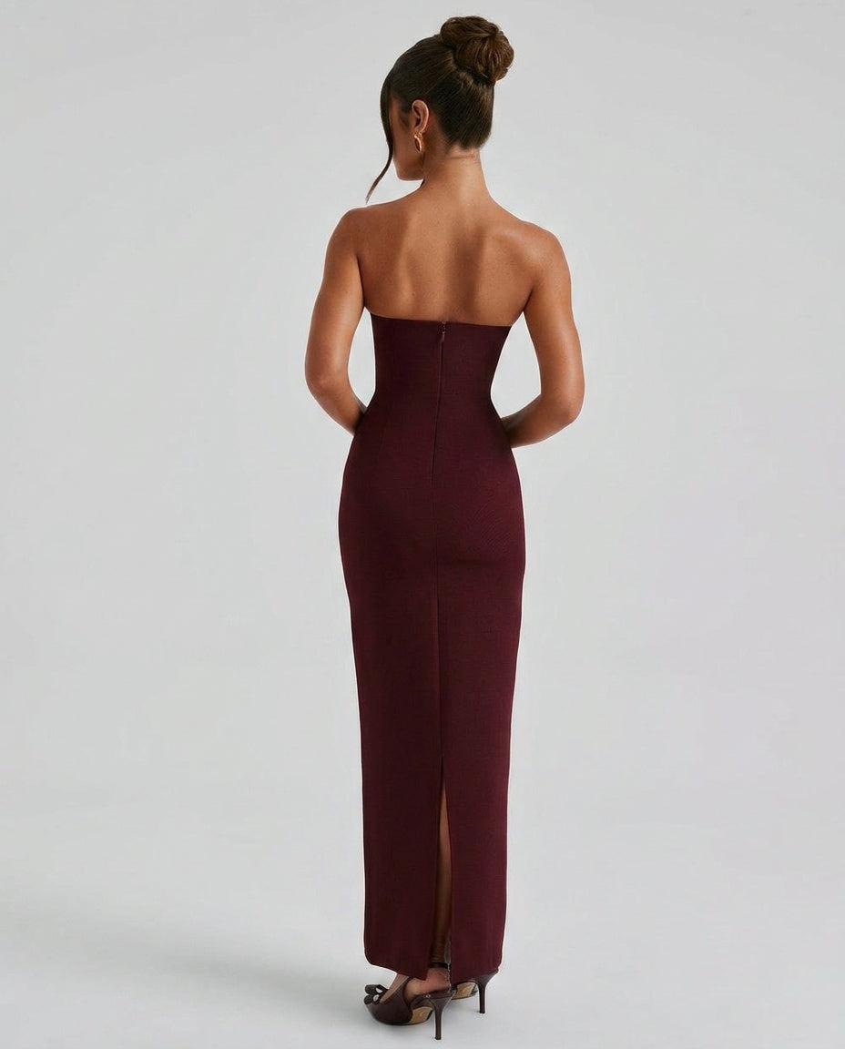 Maeve | One-Shoulder Ruched Maxi Dress