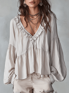 ELSIE — Vintage Ruffle Blouse