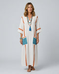 Alba | V-Neck Half Sleeve Pocket Maxi Dress