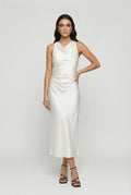 Sienna | Bias-Cut Cowl Neck Satin Midi