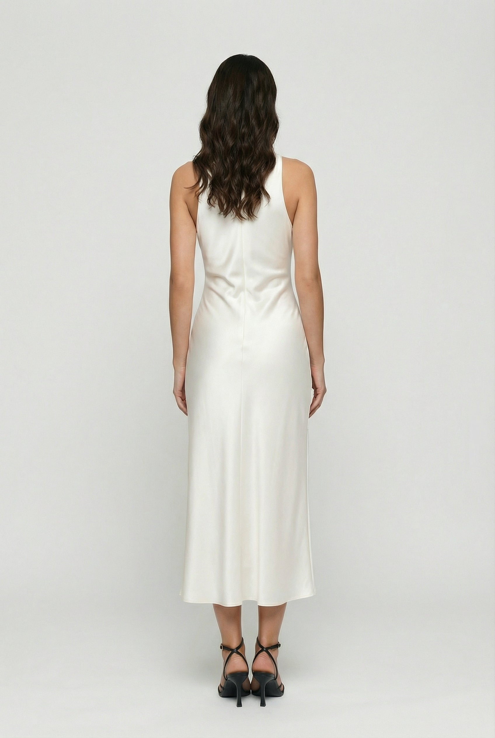 Sienna | Bias-Cut Cowl Neck Satin Midi