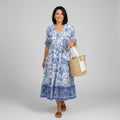 Mila | Tiered Block Print Boho Midi