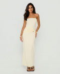 Soleil | Strapless Ruched Maxi Dress