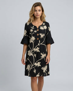 Isabela | Floral Cotton-Blend Midi Dress