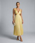 Odalys | Pleated Cutout Midi Dress