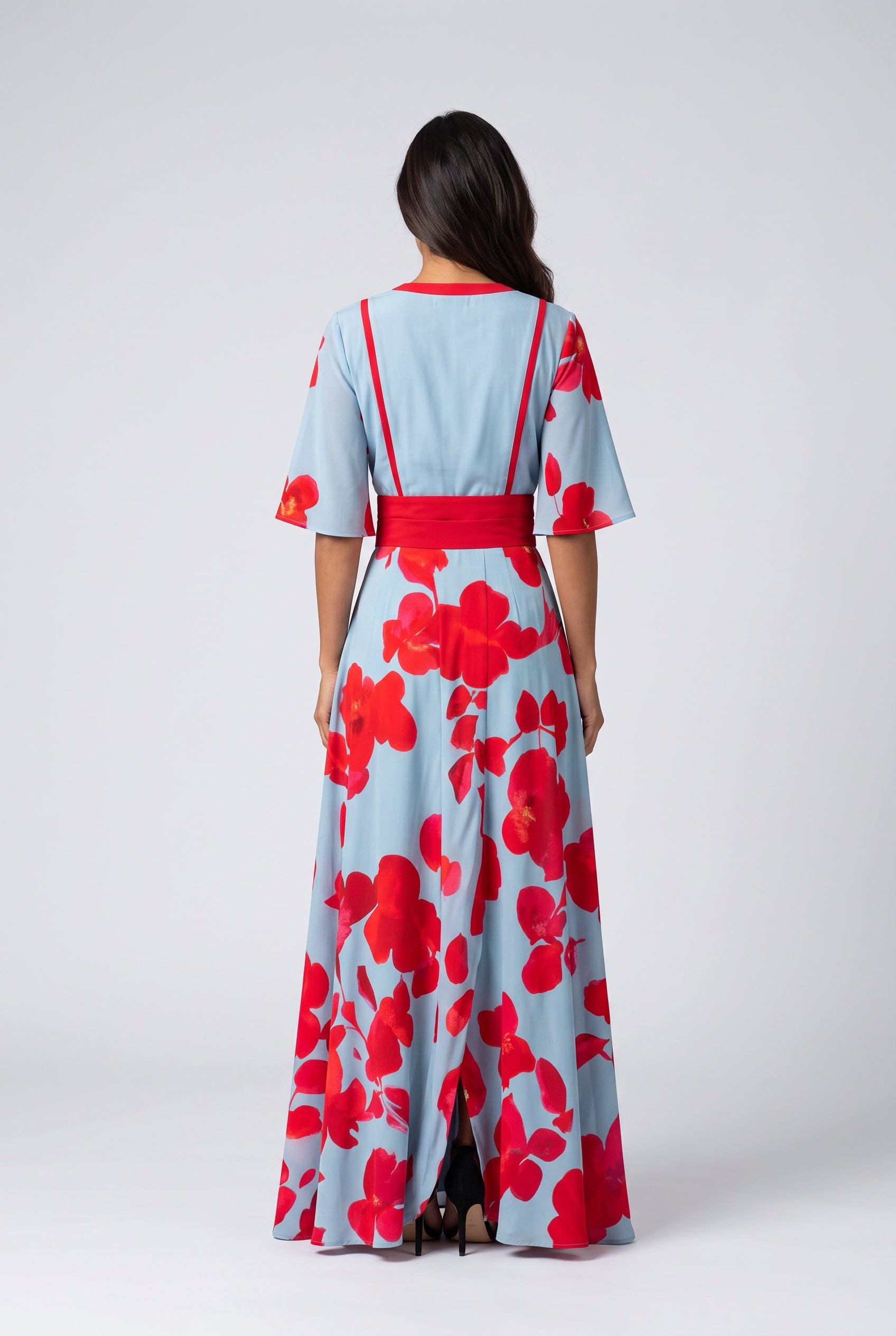 Edda | Floral Print Wrap Maxi Dress