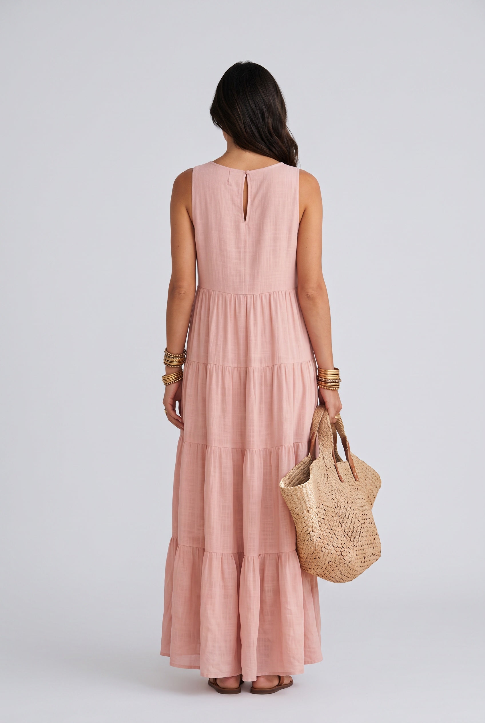 Clara | Sleeveless Linen-Blend Maxi Dress