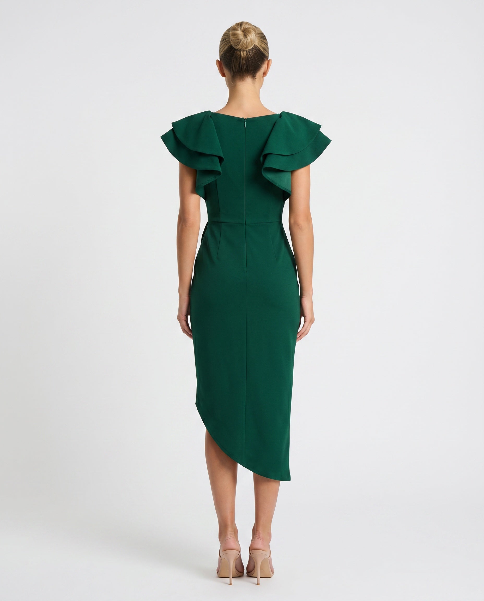 Leona | One-Shoulder Formal Midi Dress