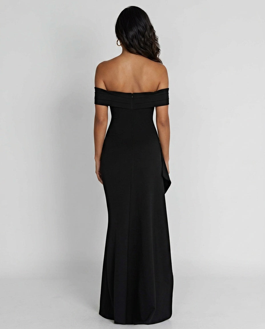 Cleona | Cowl Neck Bias-Cut Blush Maxi Dress
