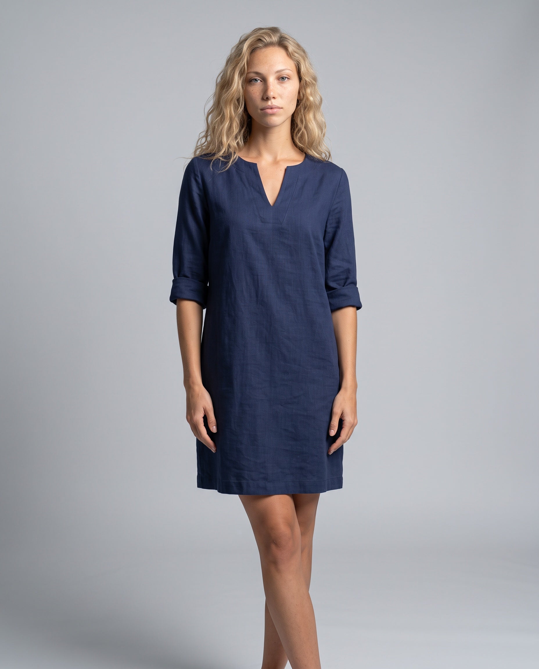 Lotte | 3/4 Sleeve Minimal Mini Dress