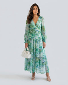 Coralie | Long Sleeve Floral Maxi Dress