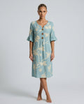 Maeve | Printed Linen-Blend Midi Dress