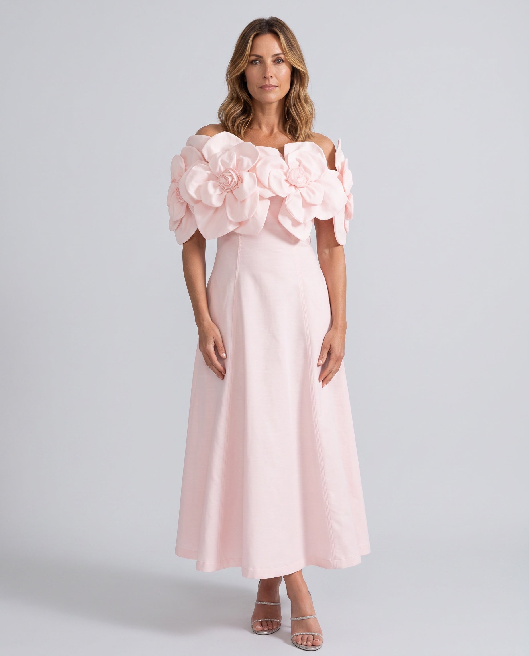 Margot | Off-Shoulder Floral Midi Dress