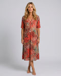 Mira | Relaxed Floral Pocket Midi Dress