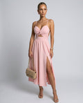 Carmen | Spaghetti Strap High Split Midi Dress