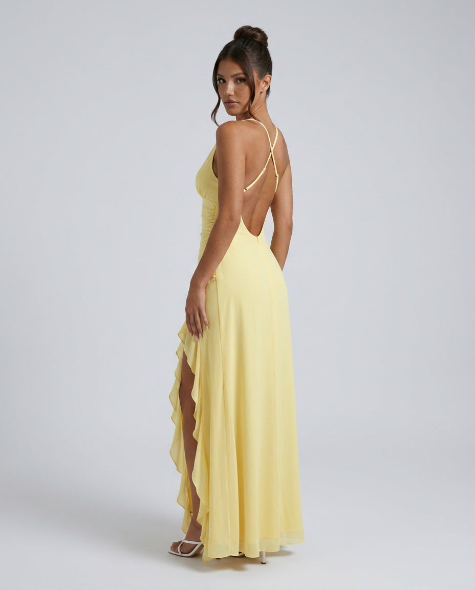 Isolde | Sleeveless Side Slit Maxi Dress
