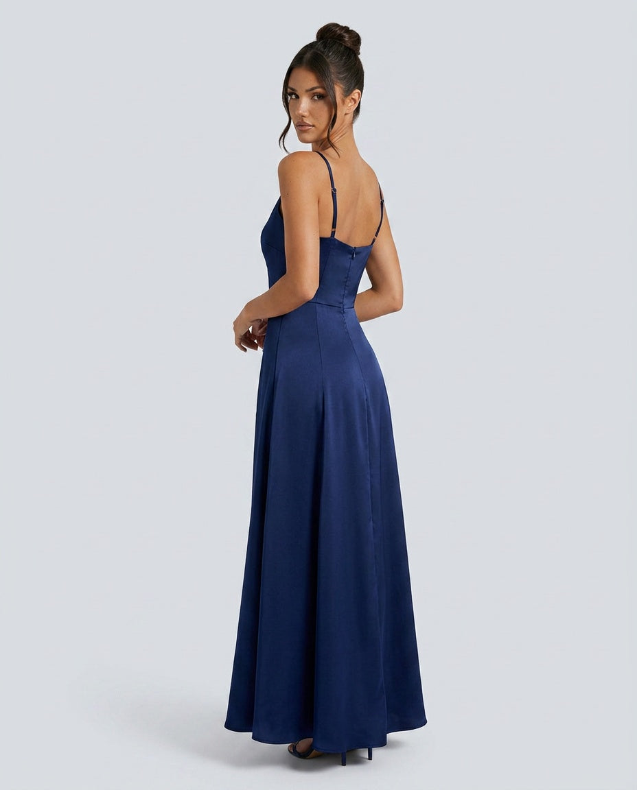 Vera | Spaghetti Strap A-Line Slip Maxi Dress