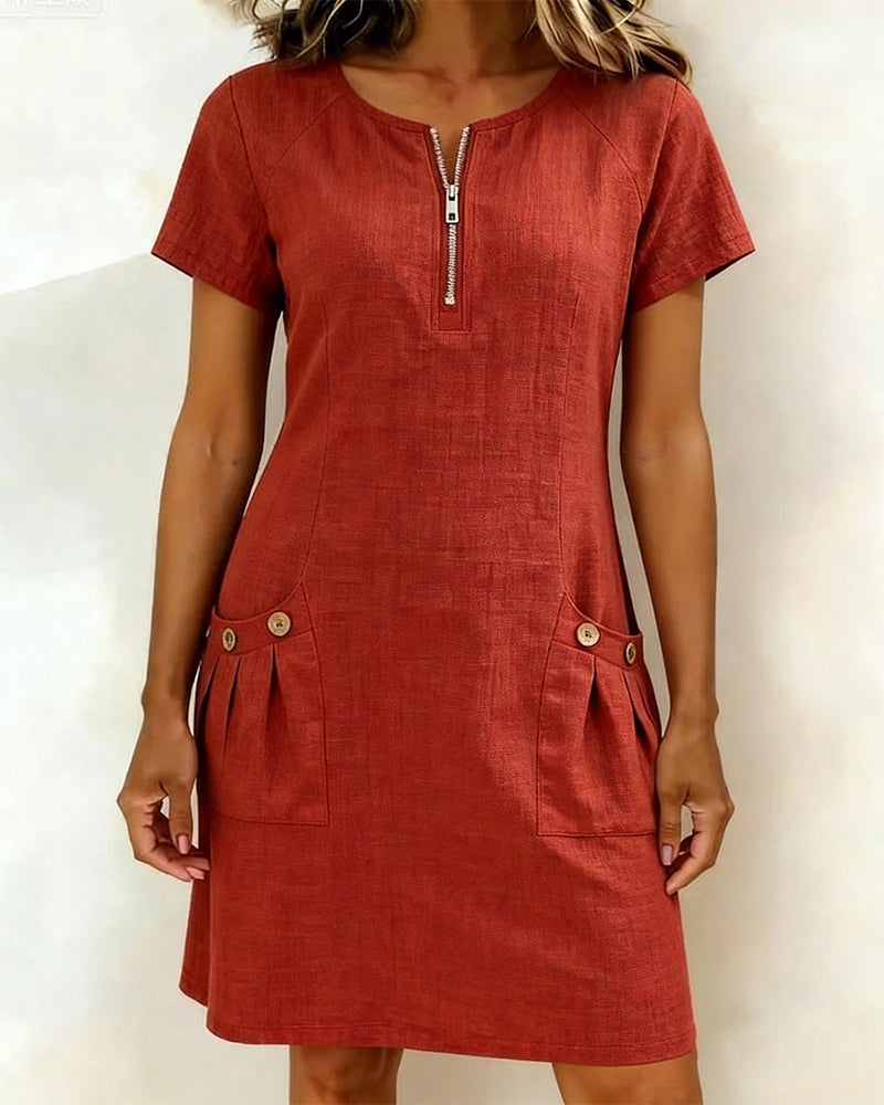 Lorena | Casual Mini Dress with Pockets